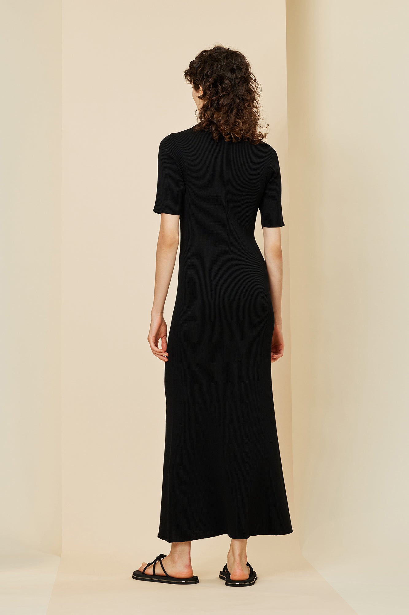 BS RIB SHORT SLEEVE POLO DRESS