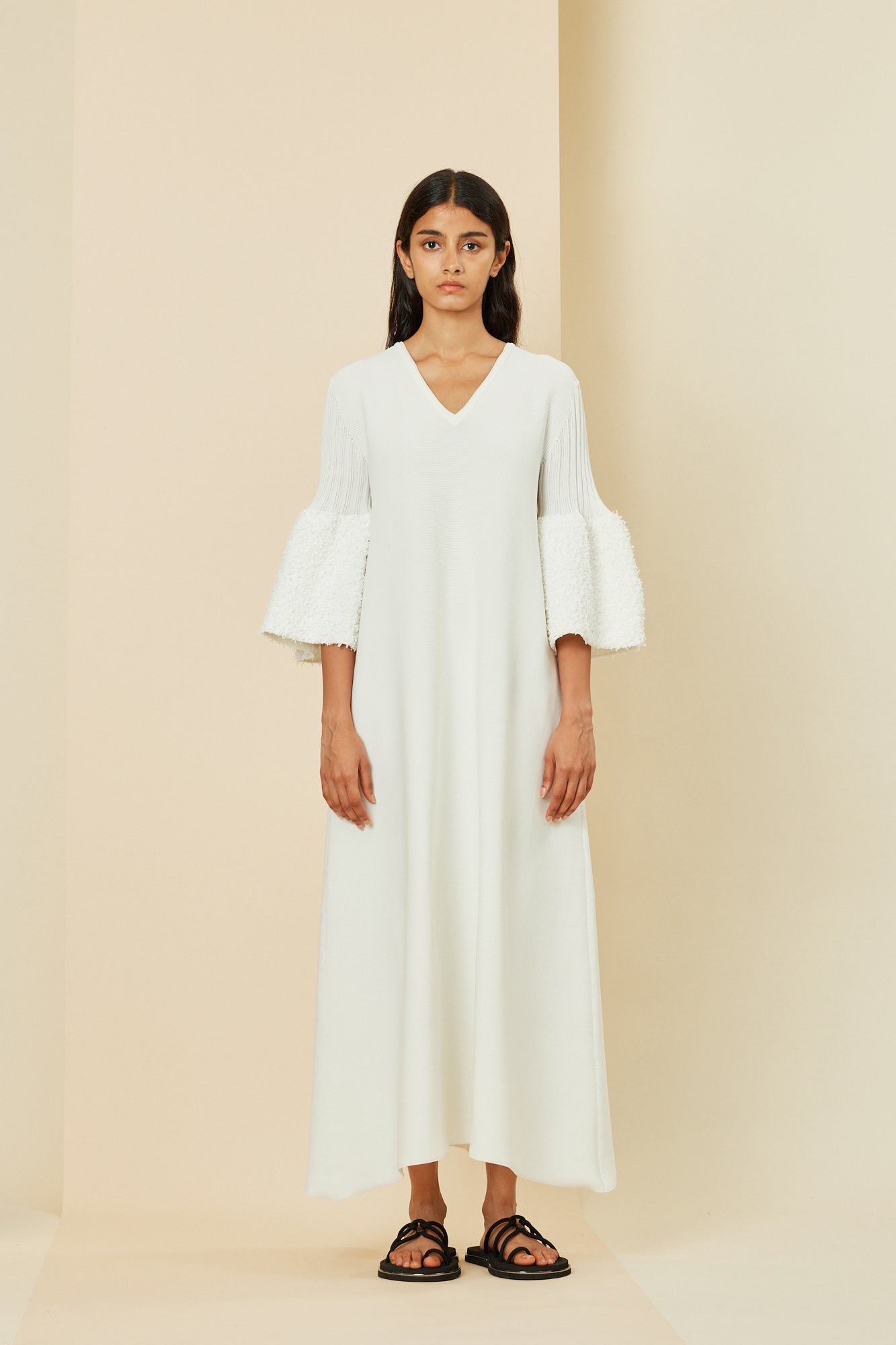 POTTERY REEF SHORT BELL SLEEVE FLARE DRESS