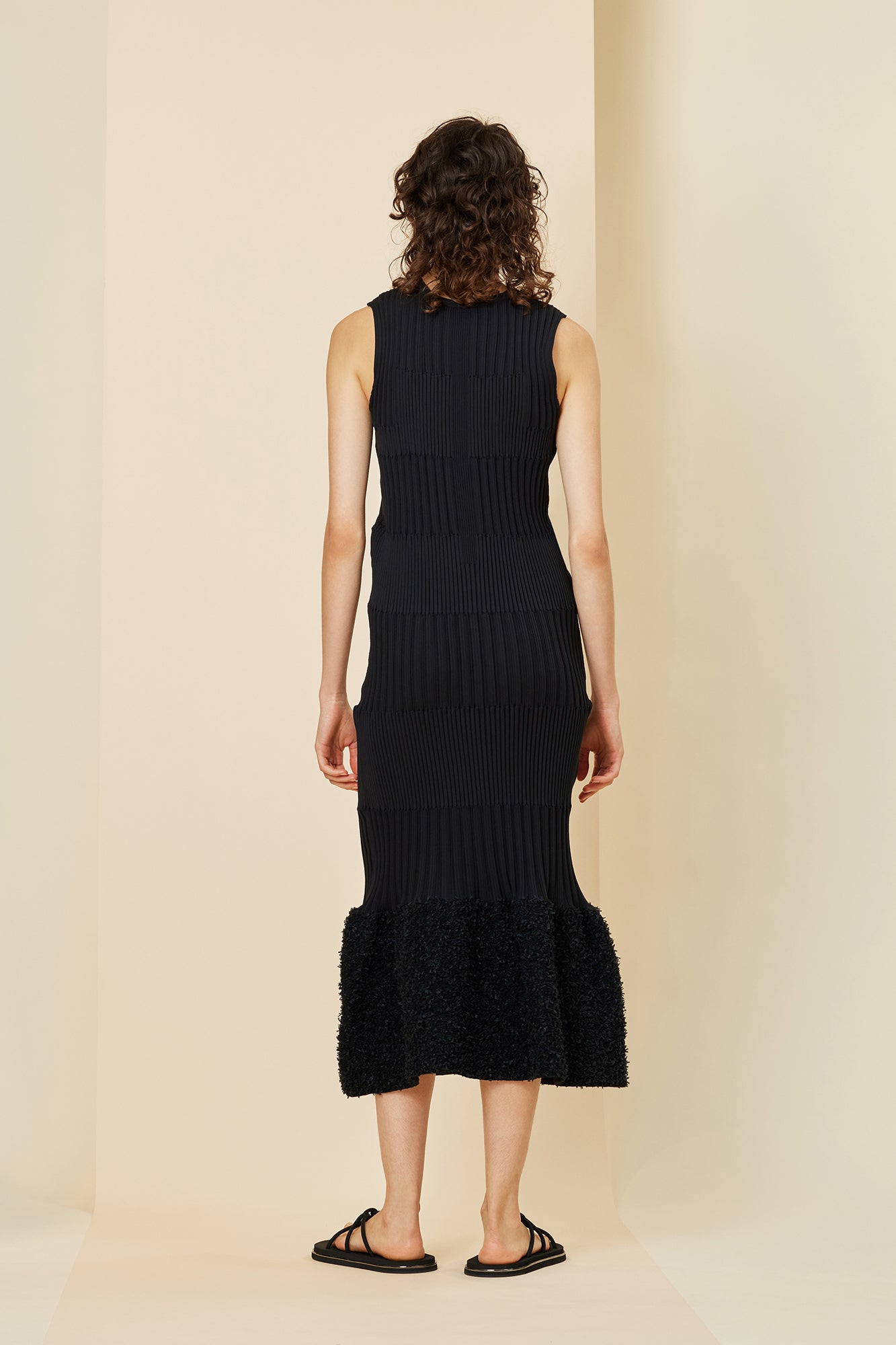 FLUTED REEF SLEEVELESS MERMAID DRESS