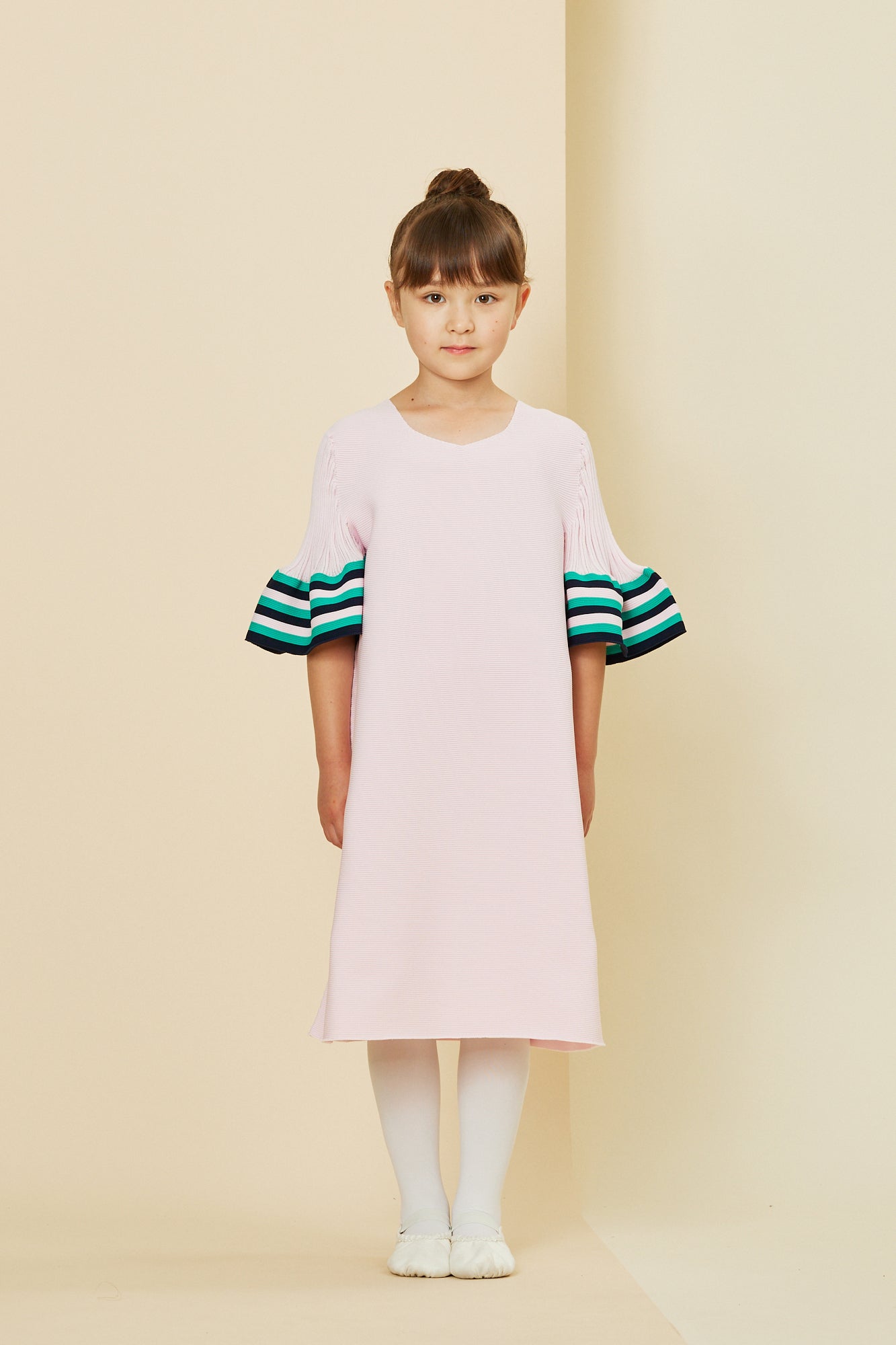 POTTERY KID SHORT BELL SLEEVE FLARE DRESS