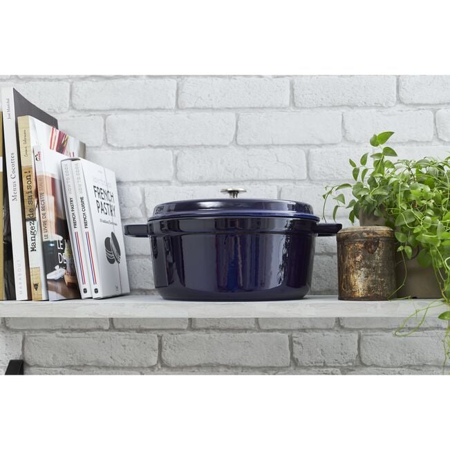 ストウブ 鋳物ホーロー鍋 ピコ・ココット 28 cm, ラウンド, グラン