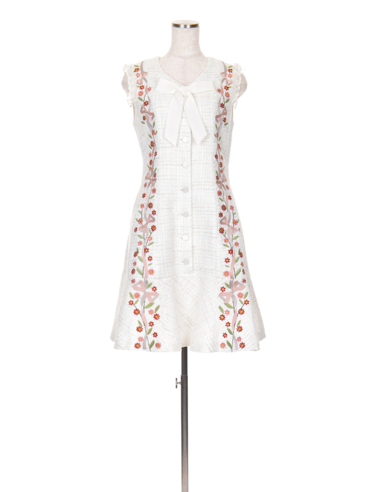 ツイード刺繍ワンピース |【公式】Chestyオンラインショップ