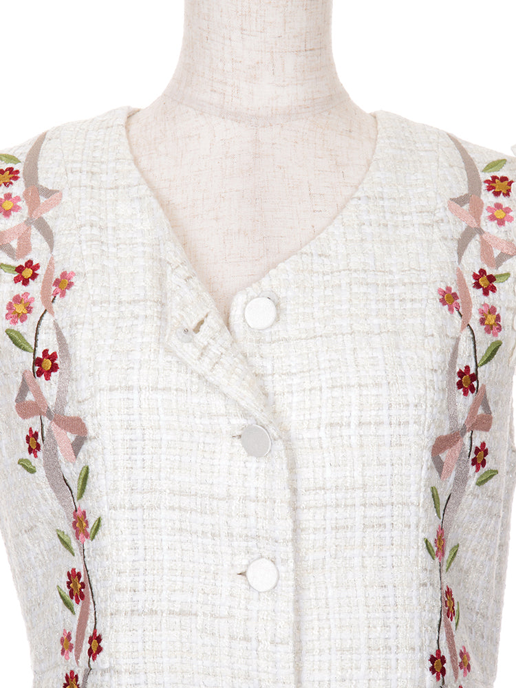 ツイード刺繍ワンピース |【公式】Chestyオンラインショップ