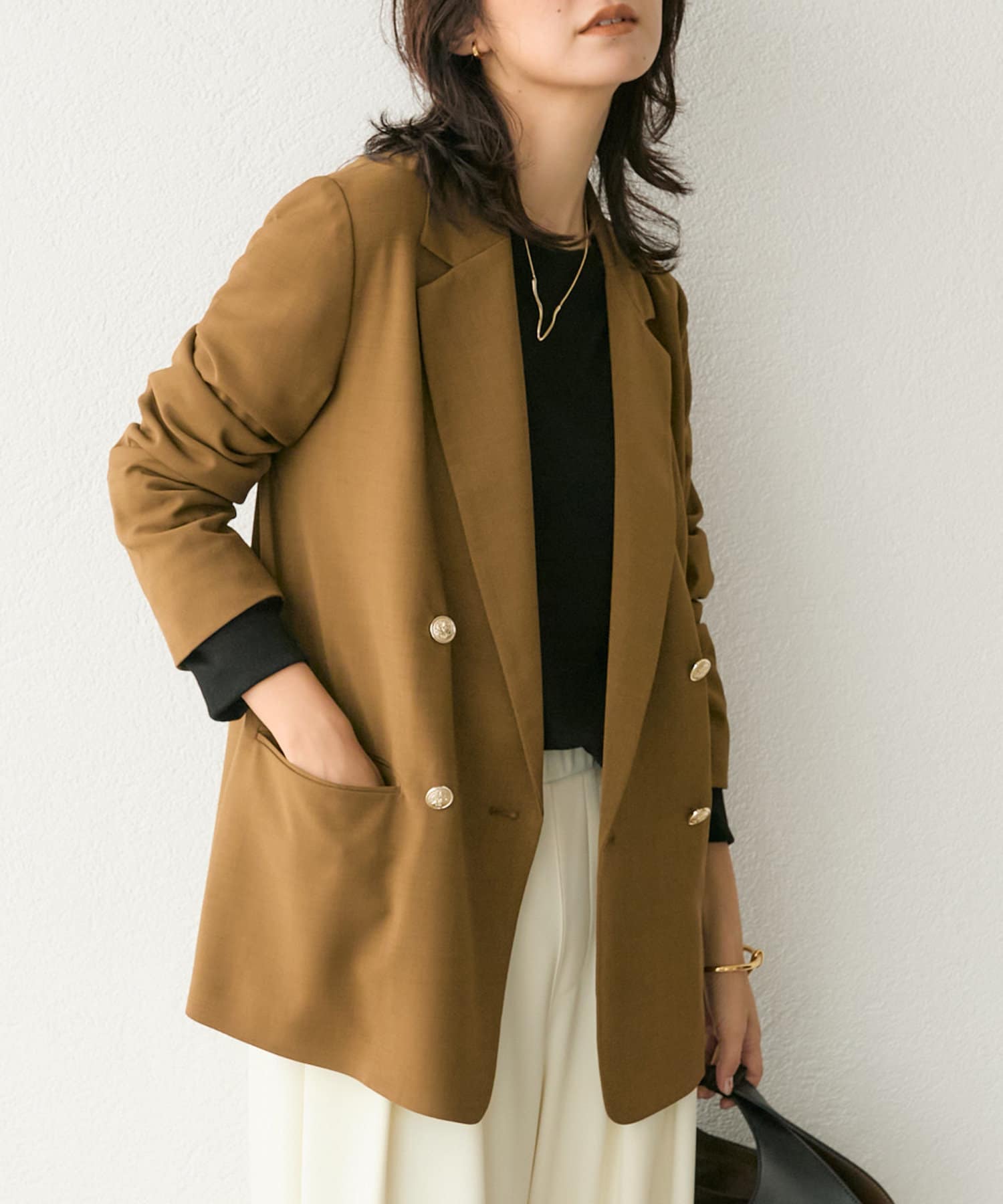 軽量380g/手洗い可/華奢見え/ロングシーズン着まわせる】ストレッチ