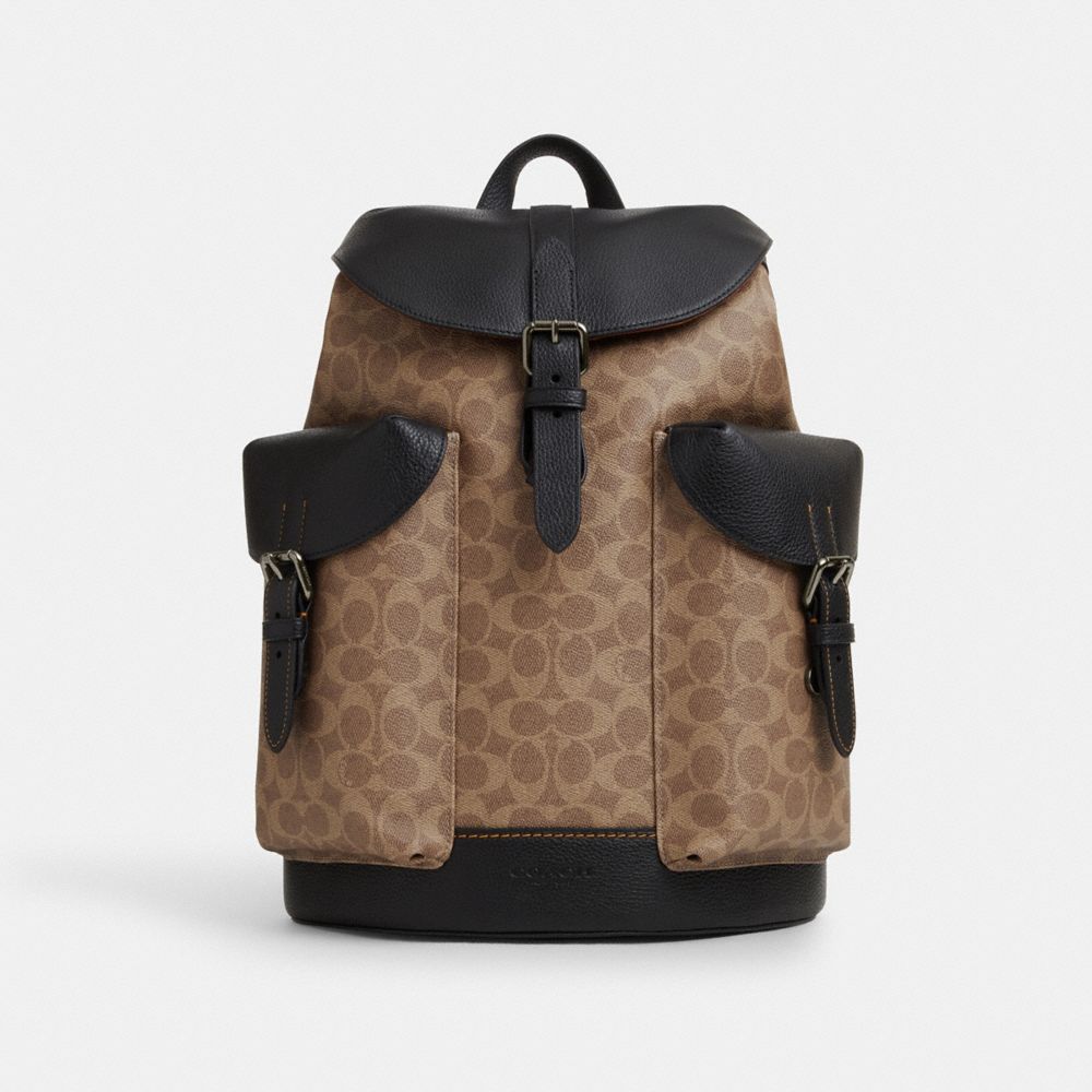 COACH® Outlet | Warner Backpack In Signature Canvas