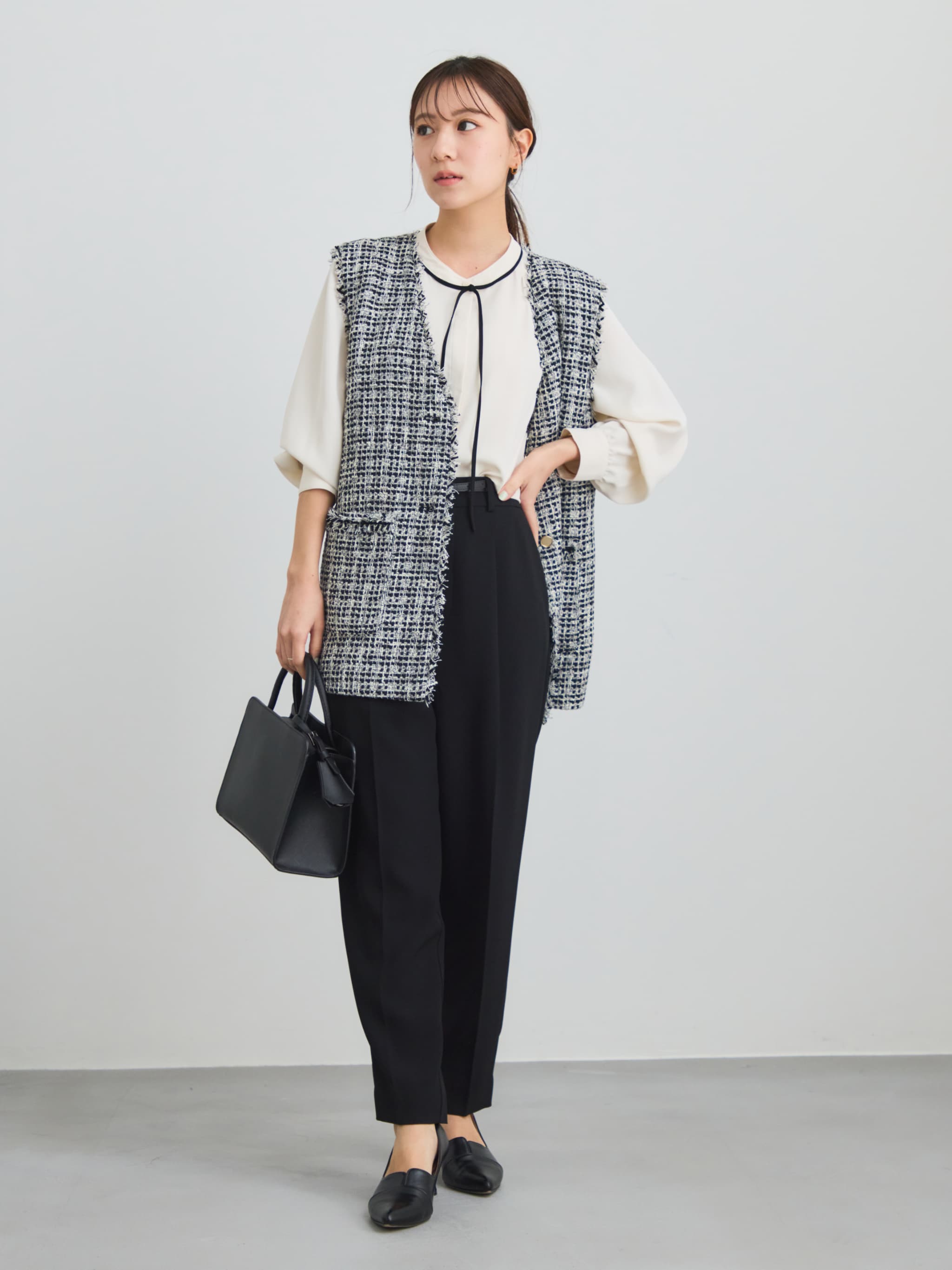 ミックスツイードジレ | 小柄・低身長女性向けファッション通販