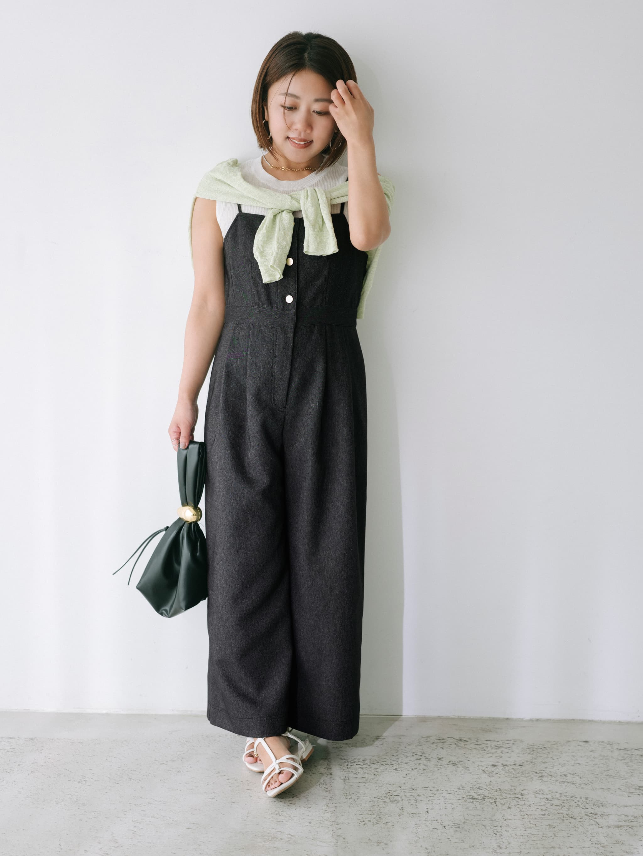 デニムライクキャミサロペット-short & regular | 小柄・低身長女性