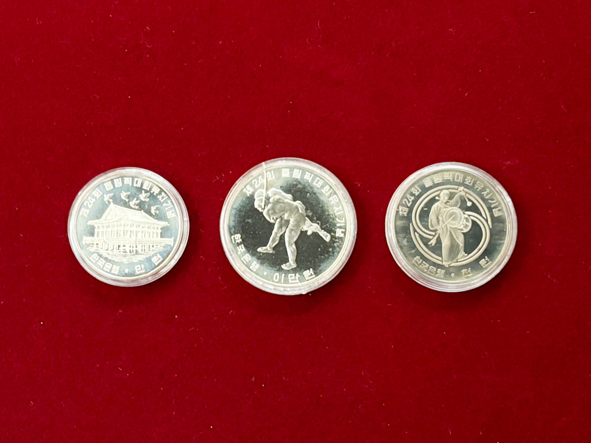 韓国記念銀貨 銀含有量 約46.6g 韓国 ソウルオリンピック記念銀貨の