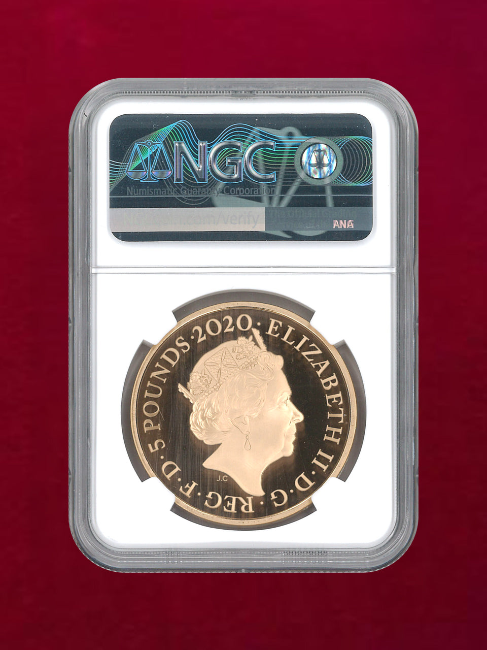 イギリス】5ポンド 金貨 プルーフ 2020 NGC PF 70 ULTRA CAMEO［A
