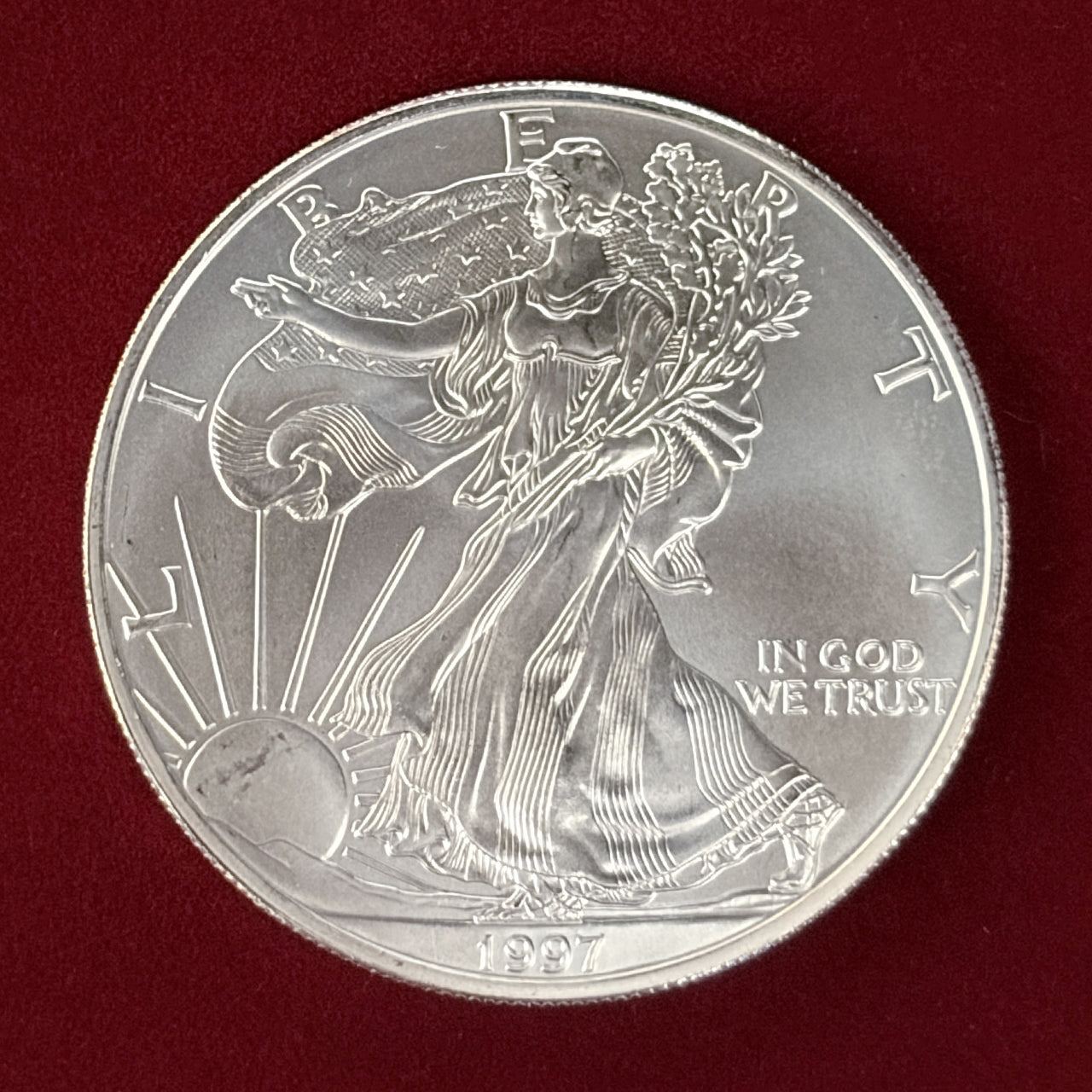 アメリカ】アメリカンシルバーイーグルダラー 1ドル 銀貨 1997［B