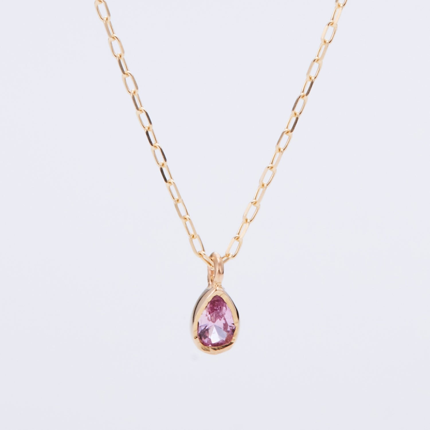 K10YG ローズ ティア ピンクサファイア ネックレス – COLETTE GIFT