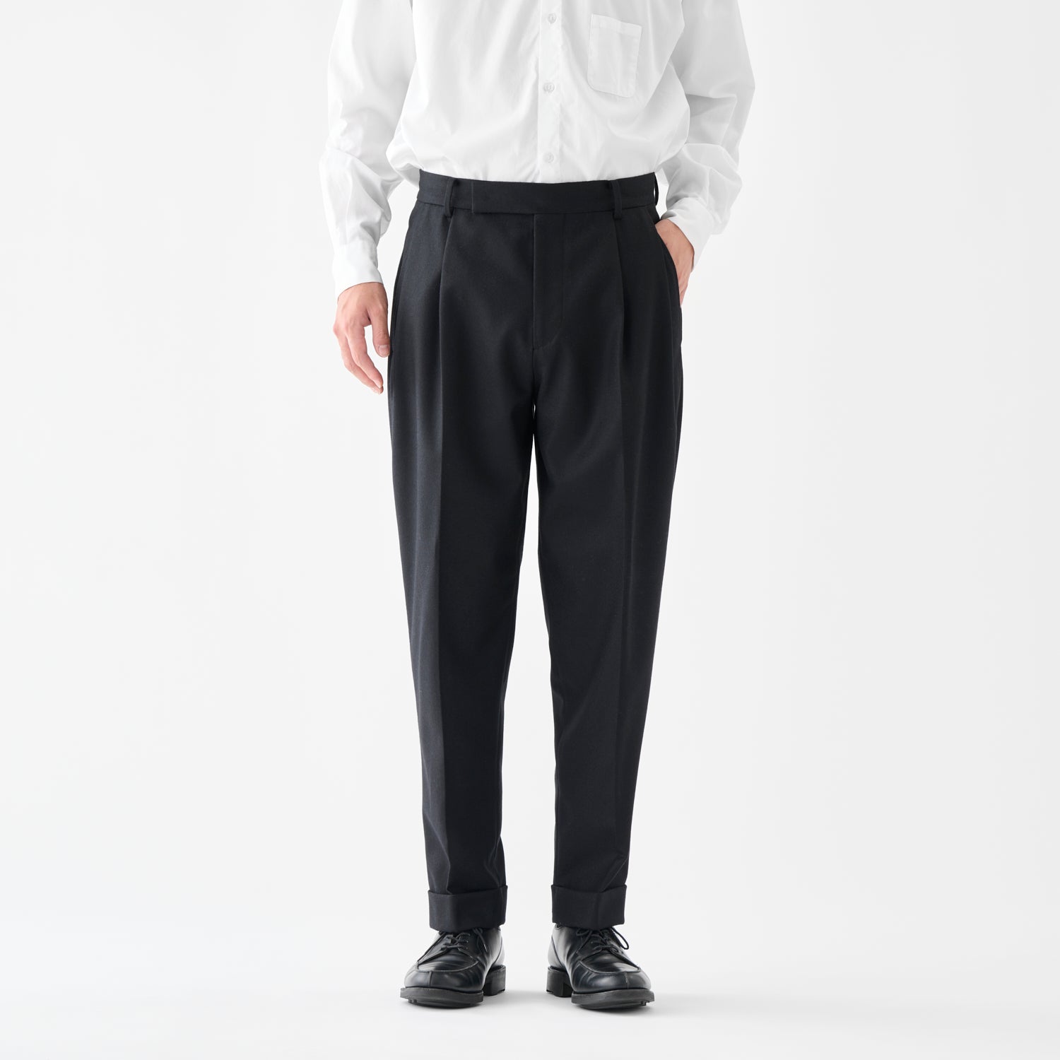 CPT-1 / WNC Flannel / Black / 2アウトプリーツ スラックス – :colon