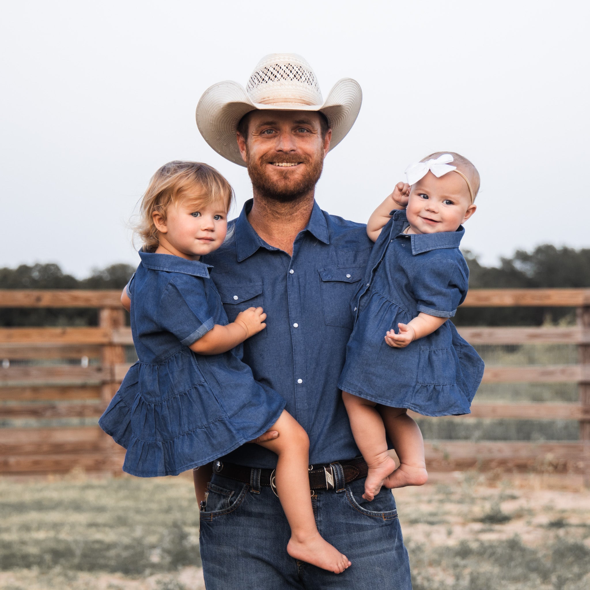 Dark Denim Pearl Snap Dress (Infant-Adult) – Cowkid Clothing Company