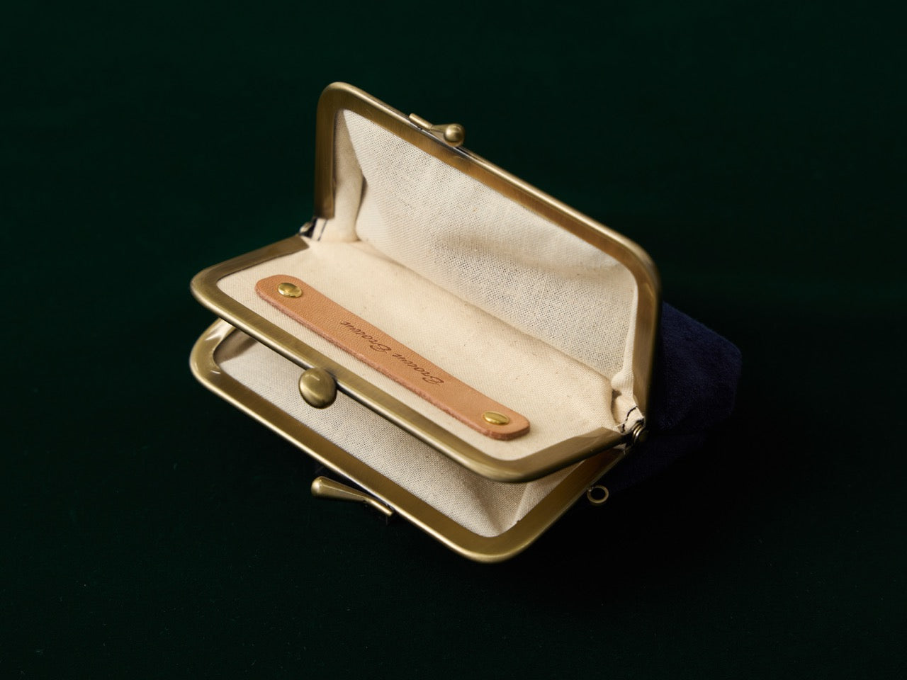 Brown Brown ハンドペイントがま口ウォレット（ブルドッグ）【8月10