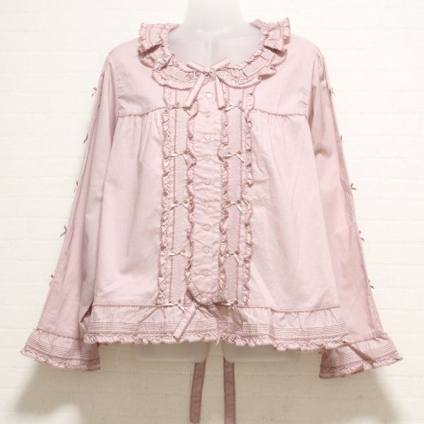 大きいサイズ】ピンクサテンリボン使いブラウス - ピンクハウス通販
