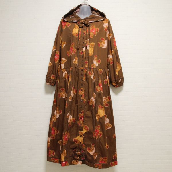 茶セーターくまフード付きワンピース - ピンクハウス通販｜リサイクル