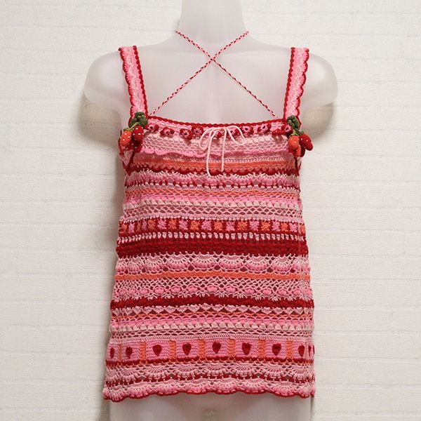 赤苺モチーフニットキャミ - ピンクハウス通販｜リサイクルブティック