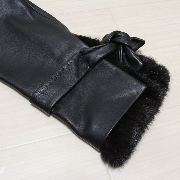 黒ミンク使いレザージャケット - ピンクハウス通販｜リサイクル