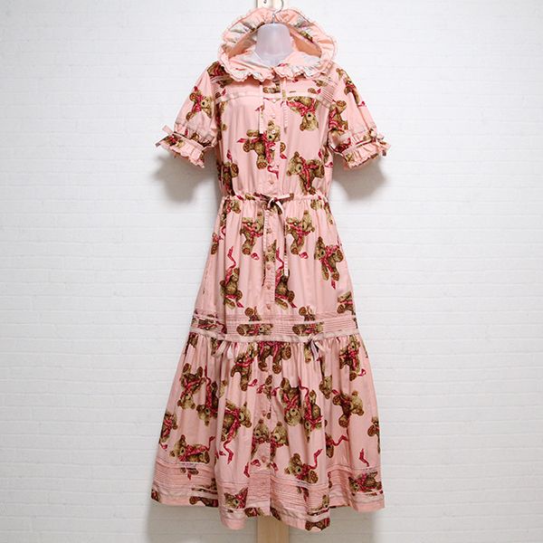 ピンクリボンくまフード付きワンピース - ピンクハウス通販