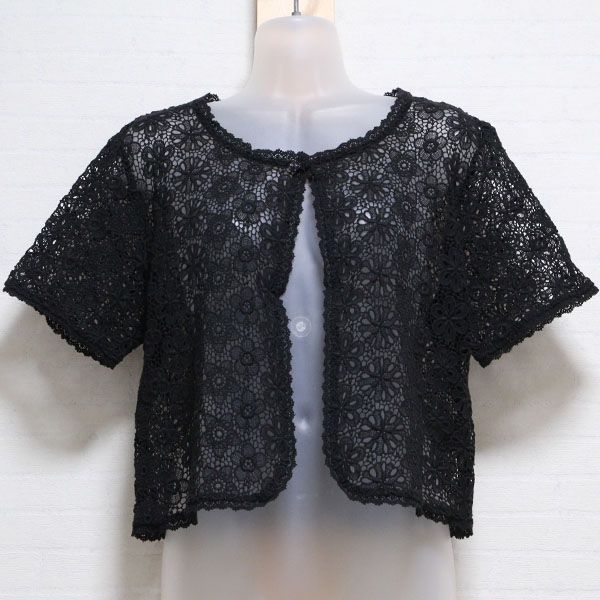 黒フラワーレースボレロカーディガン - ピンクハウス通販｜リサイクル