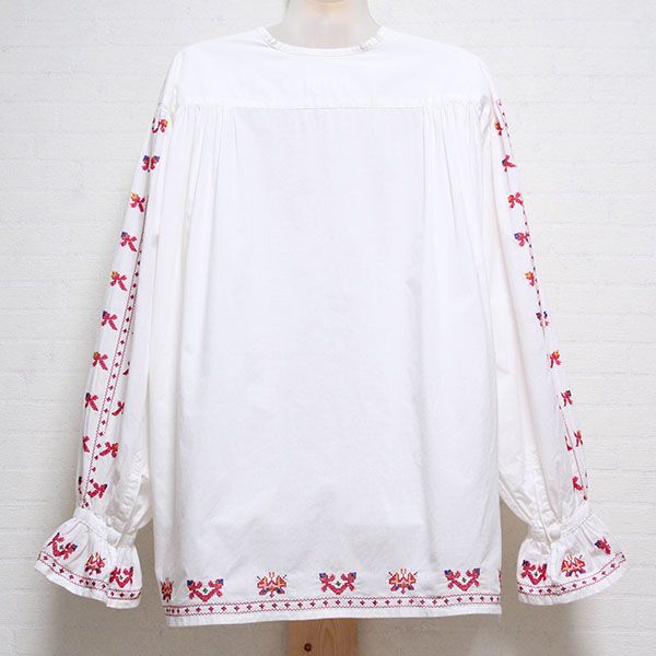 白フォークロア刺繍ブラウス - ピンクハウス通販｜リサイクル