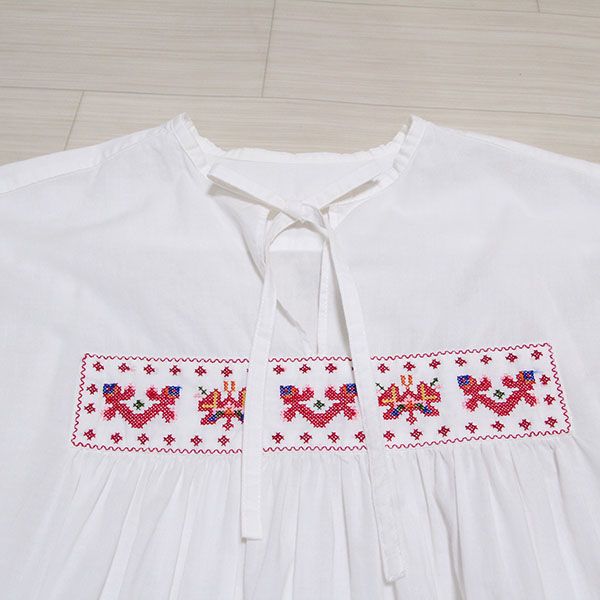 白フォークロア刺繍ブラウス - ピンクハウス通販｜リサイクル