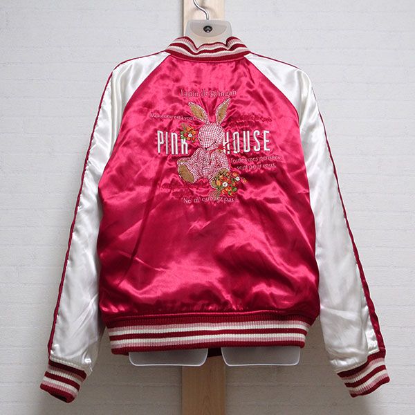 HOUSTONスカジャン リバーシブルでピンクで七福神 ビンテージ 20年前