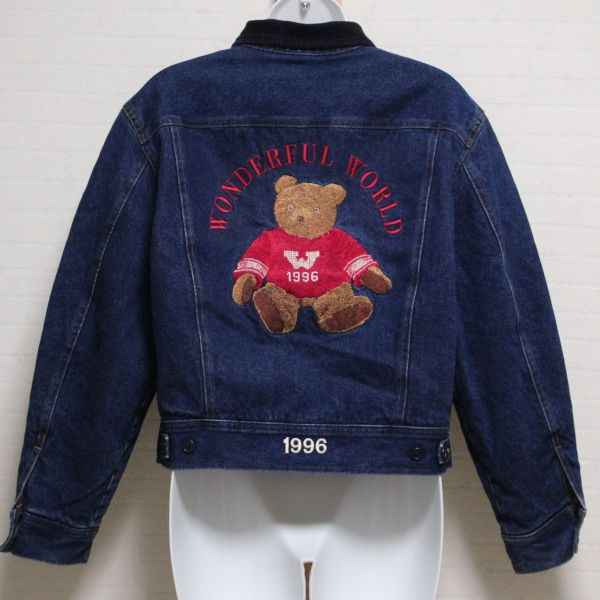 紺セーターくま刺繍デニムジャケット - ピンクハウス通販｜リサイクル