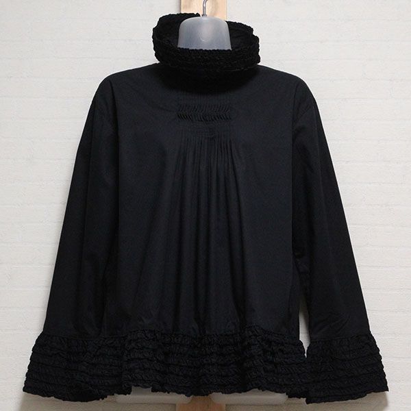 黒ピコフリル×ピンタックローンブラウス - ピンクハウス通販