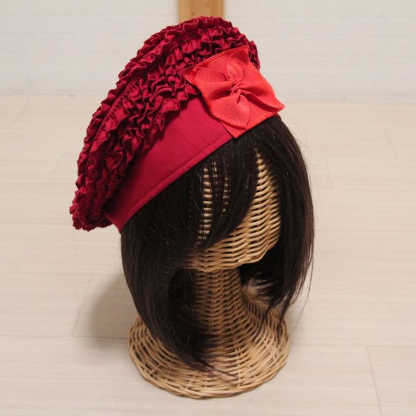 赤ピコフリルベレー帽 - ピンクハウス通販｜リサイクルブティックClub