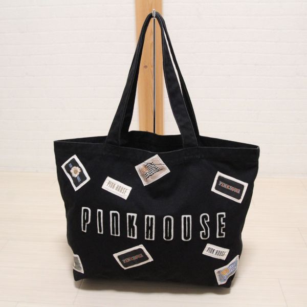 黒ロゴワッペン付きトートバッグ - ピンクハウス通販｜リサイクル