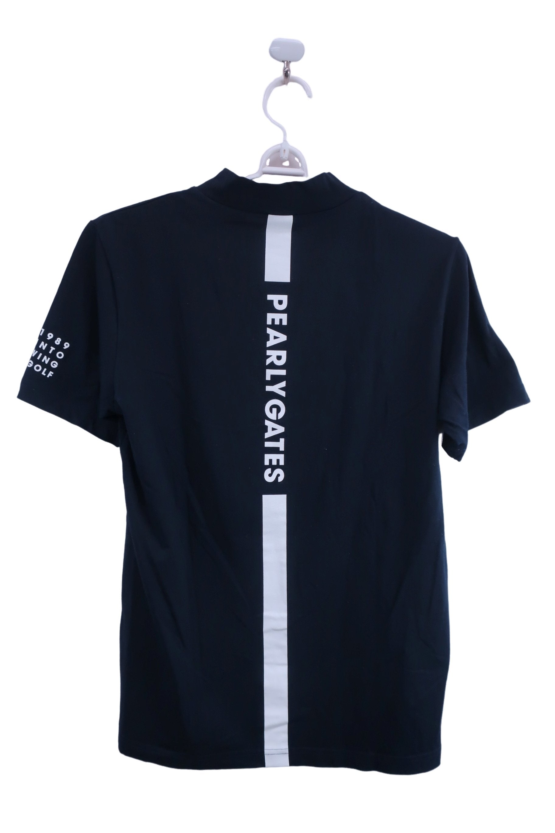 PEARLY GATES(パーリーゲイツ) 半袖モックネックシャツ ネイビー