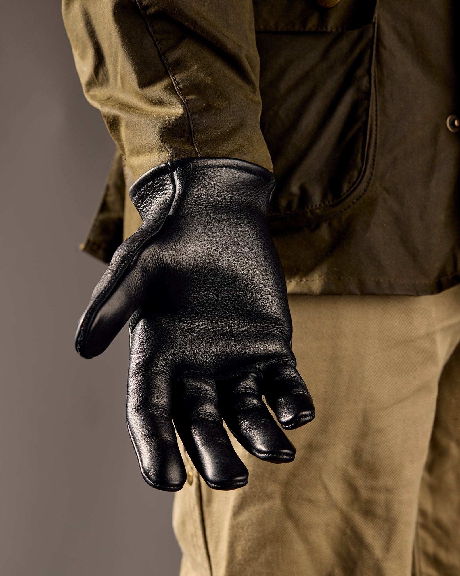 Black Leather Gloves | Black Work Gloves | Crud