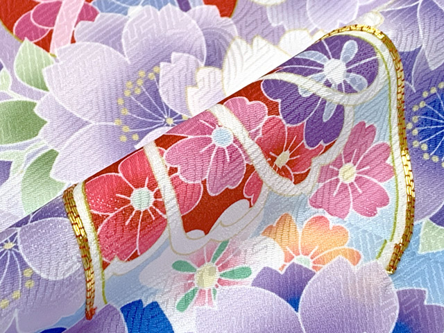 七五三 着物 7歳 2023年新作 単品 金駒刺繍 幻想的な柄の四つ身の子供