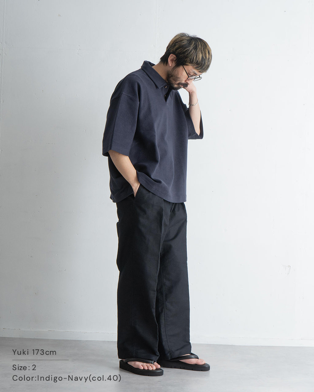 RAKINES ラキネス インディゴ モールスキン ワイド ストレート