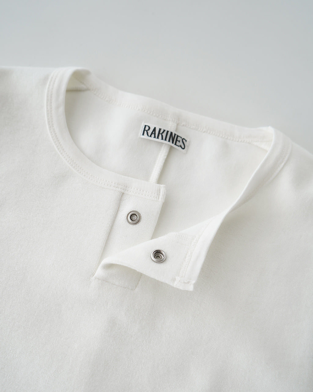 RAKINES ラキネス ヘンリーネック パイル Tシャツ コットン 半袖
