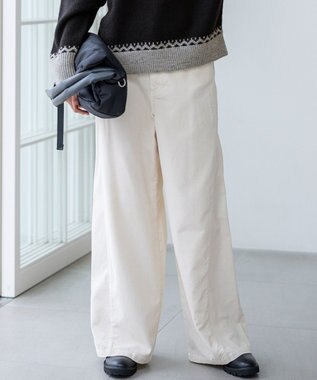 滝沢眞規子さん着用/洗える】コットン コーデュロイ ワイド パンツ