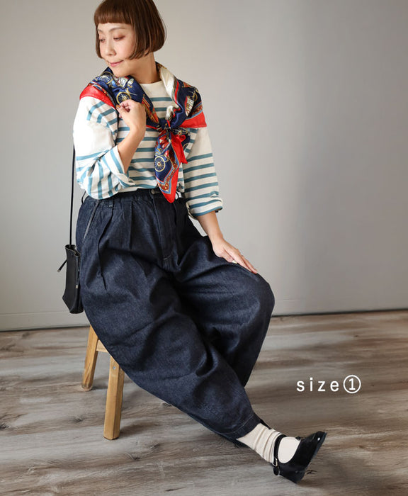 3サイズ】HARVESTY(ハーベスティ) デニムサーカスパンツ ワン