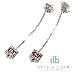 20033287 ベルエポックラウンド ルビー・ダイヤ ピアス 新品