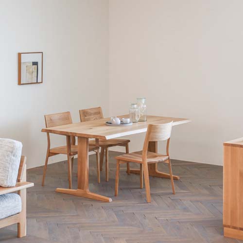 飛騨家具 hida 飛騨産業 風のうた テーブル 2本脚 国産家具 無垢