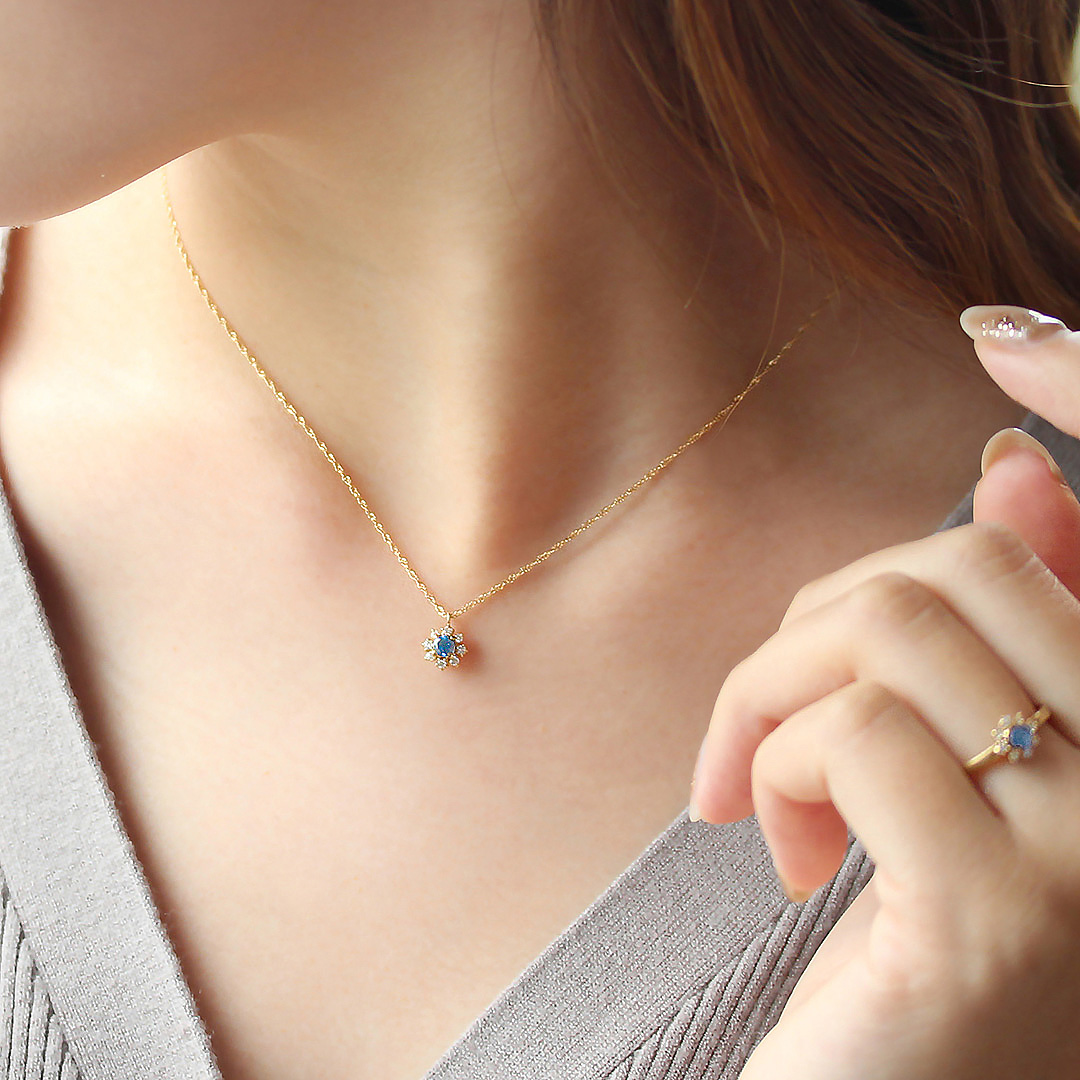 ビズー公式】サンタマリアアクアマリン ダイヤモンド K18(18金) PT