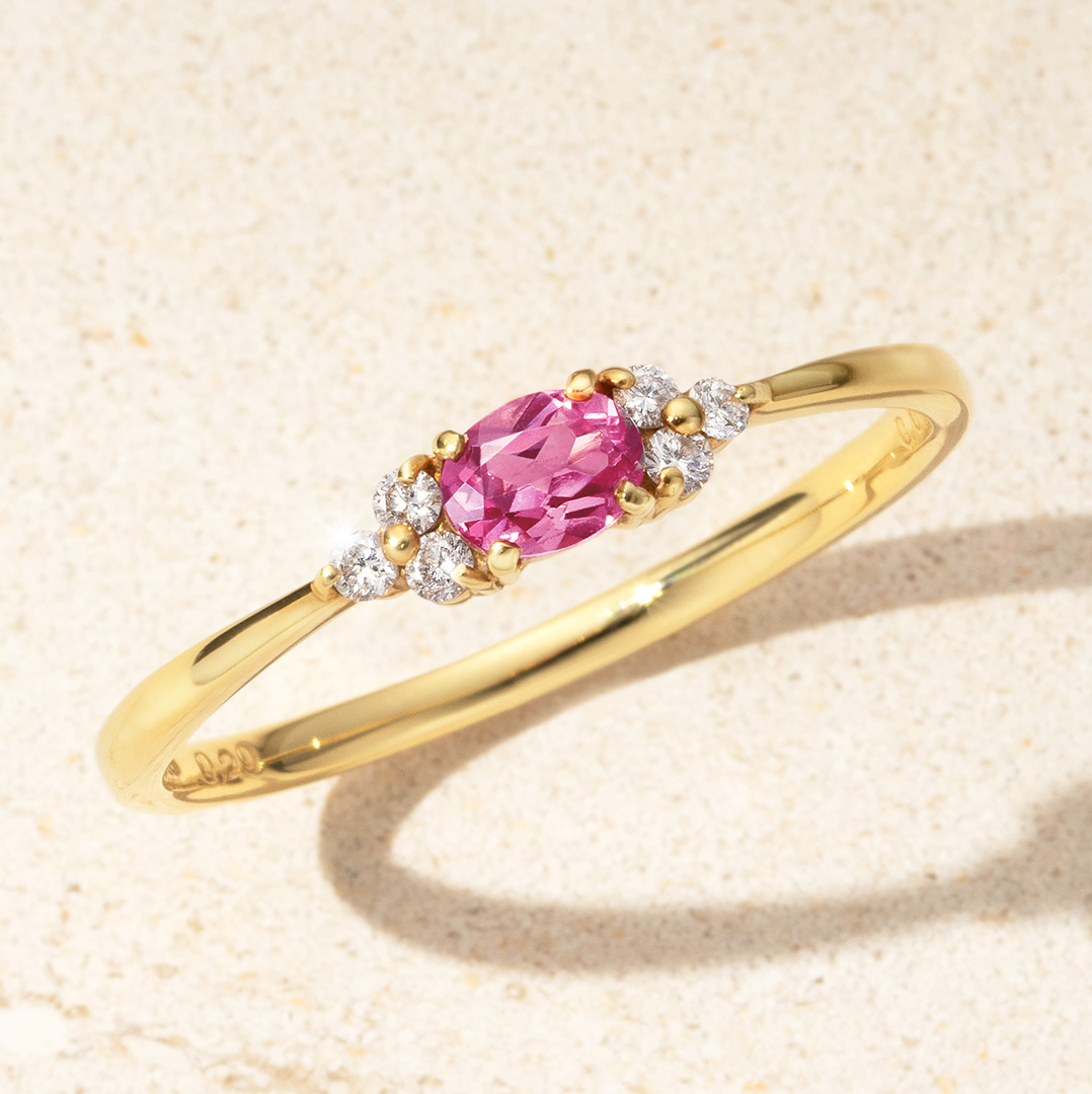 Bizoux（ビズー）公式｜ ホットピンクスピネル ダイヤモンド 18K リング