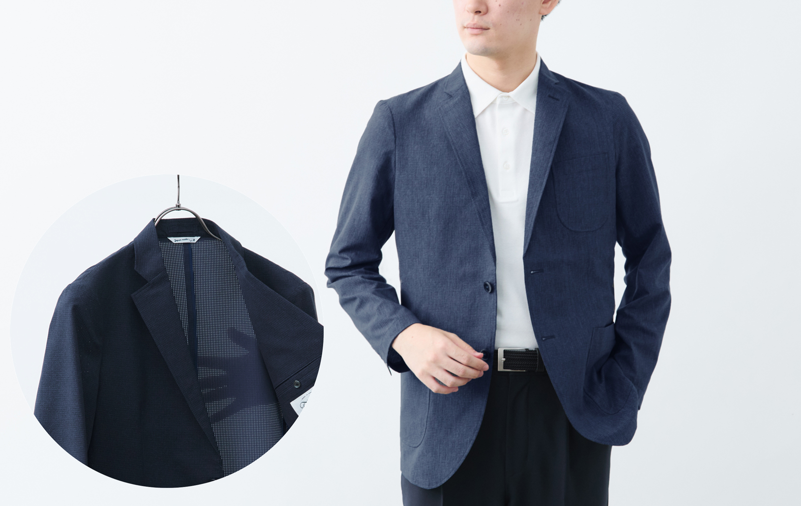 風、抜ける”超軽量ストレッチジャケット/ネイビー | Factelier