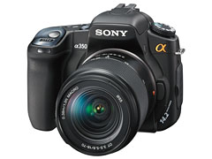 ソニー、「クイックAFライブビュー」搭載デジタル一眼レフ「α350」