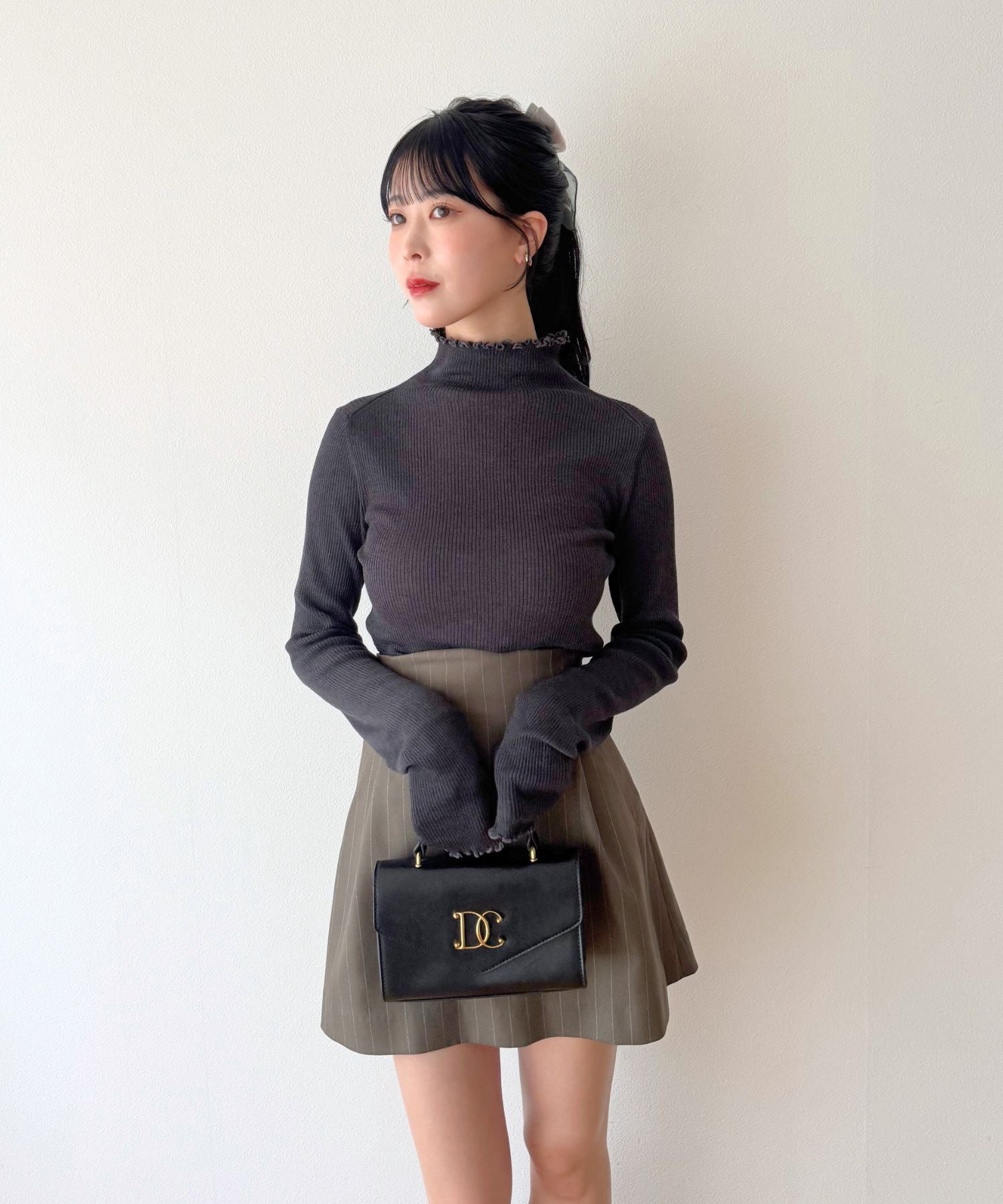 ストライプタックミニスカート