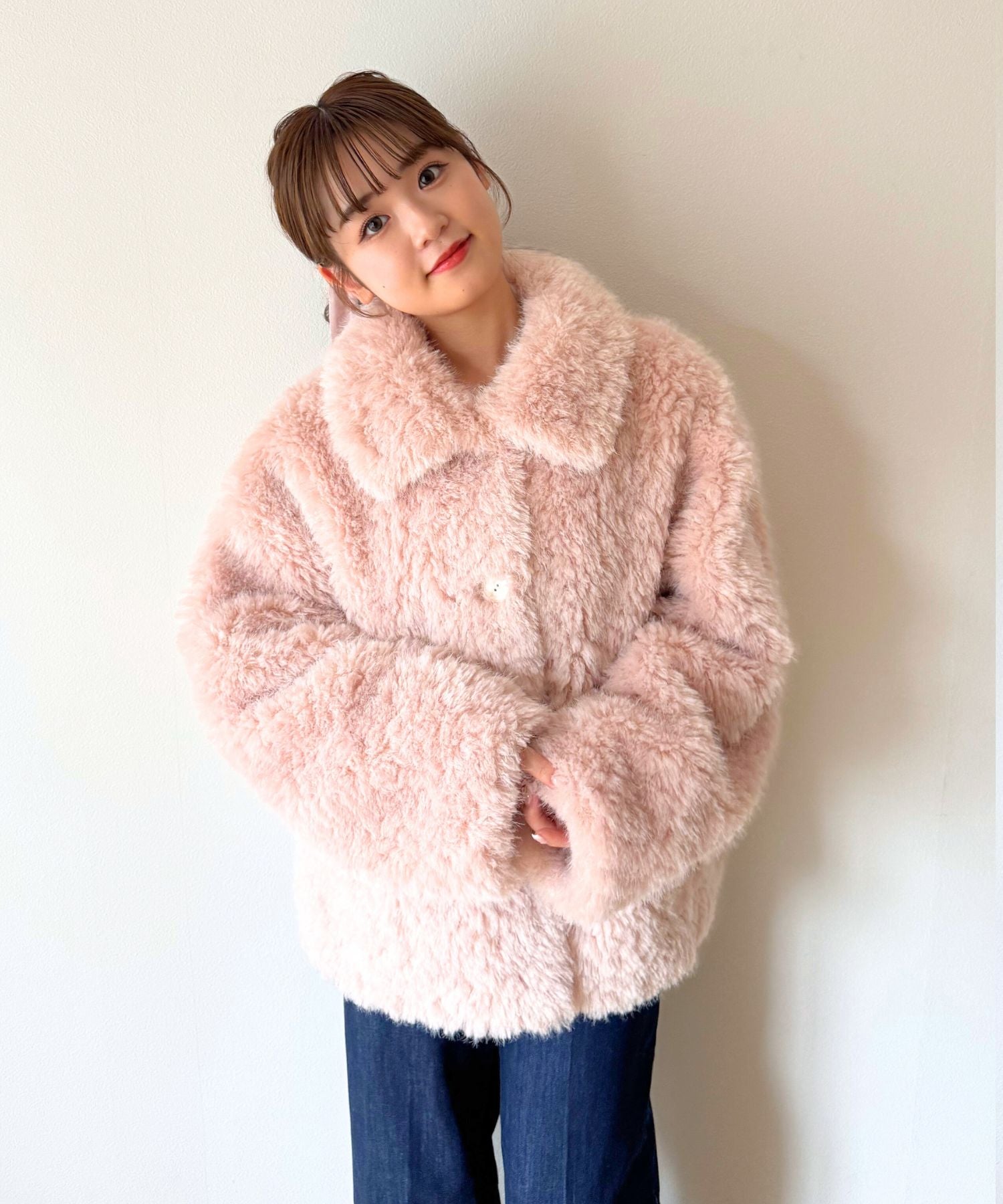 Variation ステンカラーエコファーコート