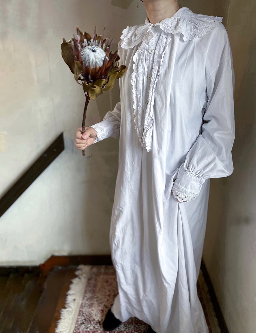 1900sフランスアンティークナイトドレス