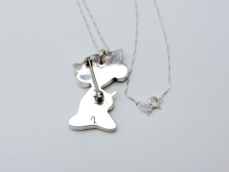 ペンダントトップインレイのPaula leekity ミッキーマウス