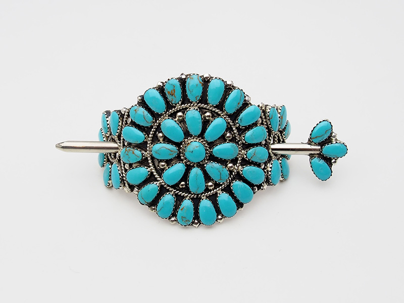 ヘアアクセサリーのJuliana Williams ターコイズ クラスター ヘアー