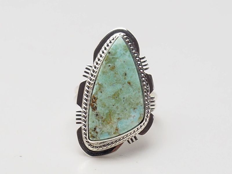 リングナバホ石物のナバホ Larson Leeドライクリークターコイズ リング